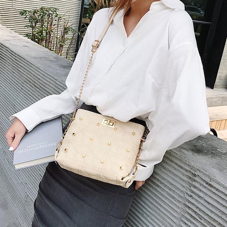 Rutigt Lås Rektangulära Crossbody-Väskor