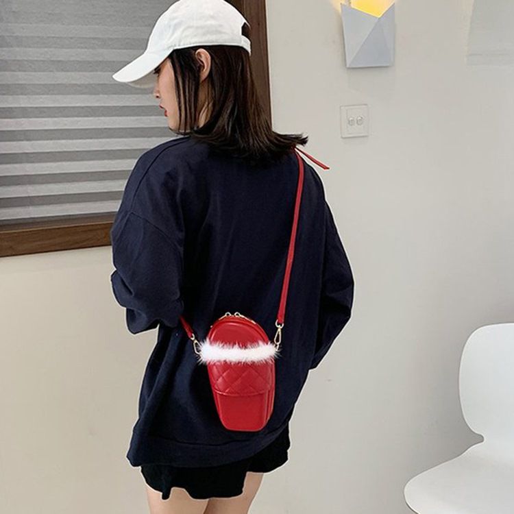 Rutigt Pu Quiltat Foder Crossbody-Väskor