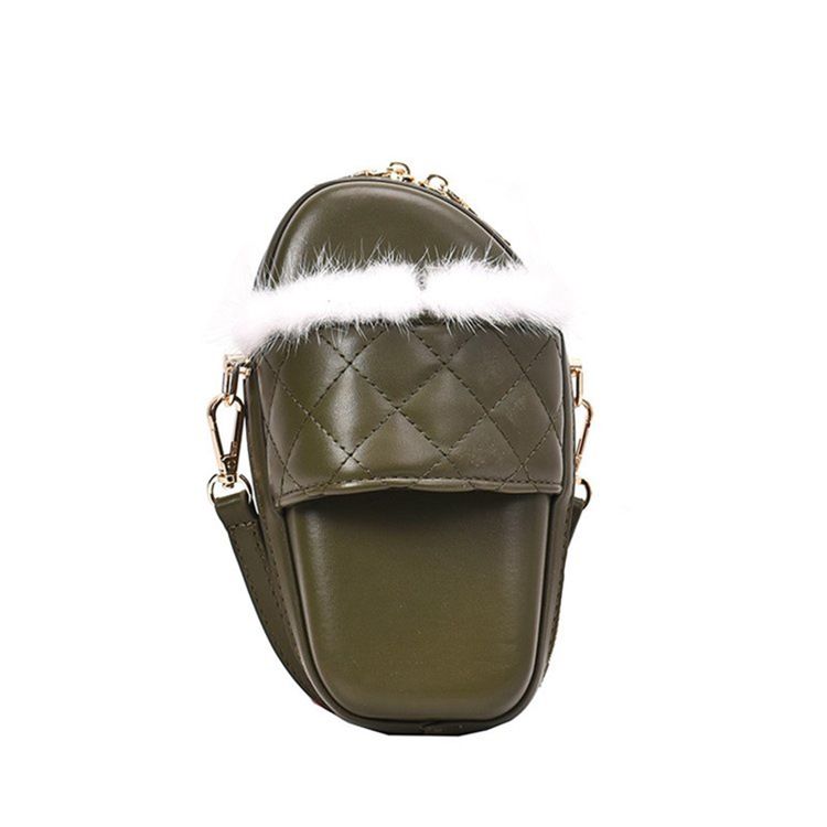 Rutigt Pu Quiltat Foder Crossbody-Väskor