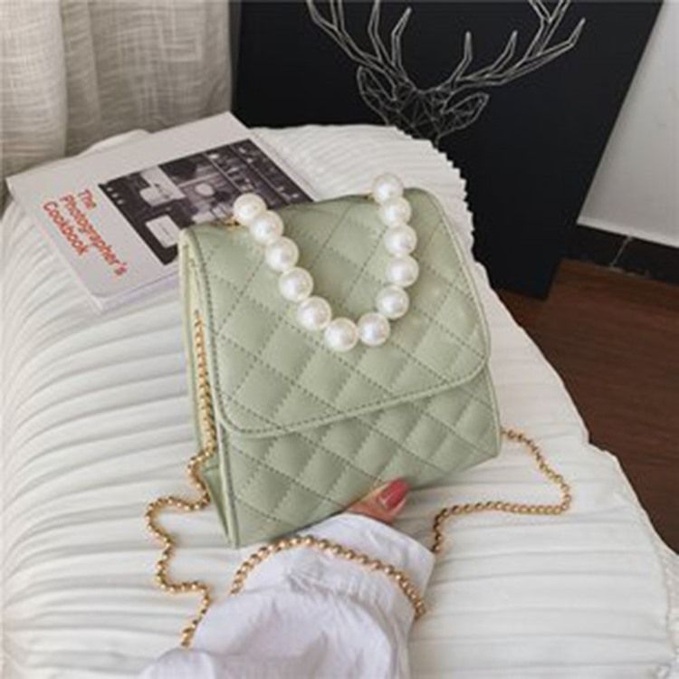 Rutigt Pu Quiltat Foder Fyrkantiga Crossbody-Väskor