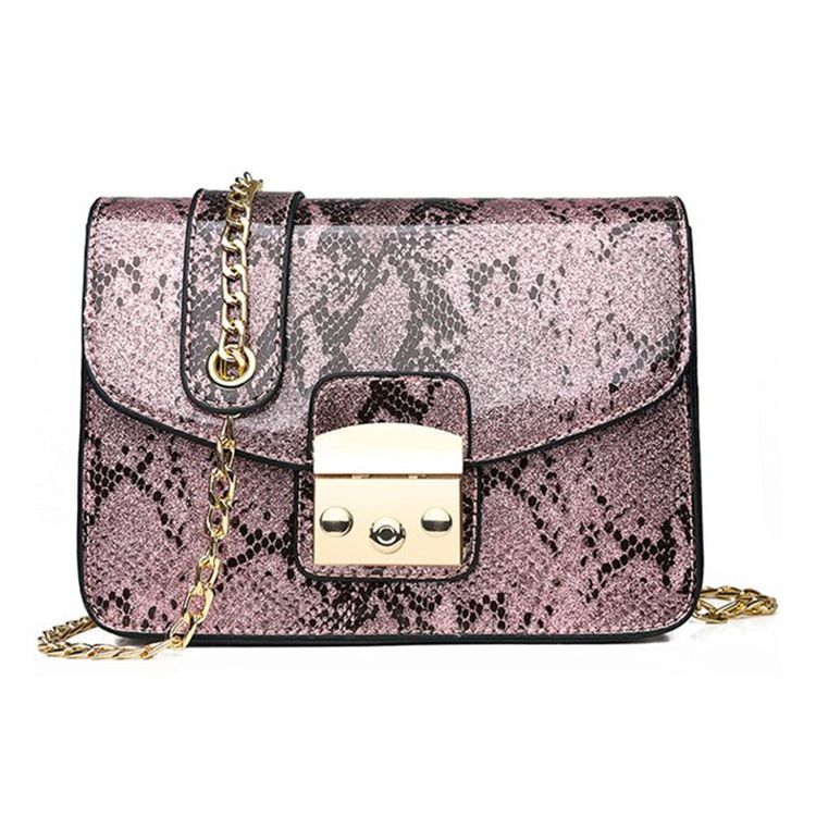 Serpentine Tråd Rektangel Crossbody Påsar