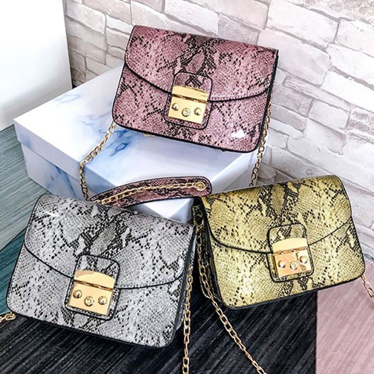 Serpentine Tråd Rektangel Crossbody Påsar