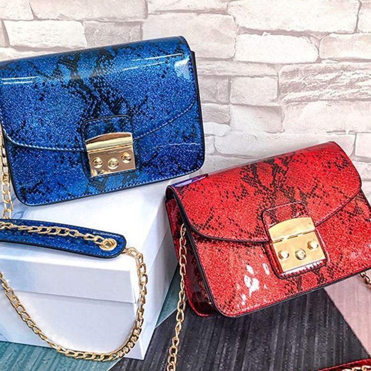 Serpentine Tråd Rektangel Crossbody Påsar
