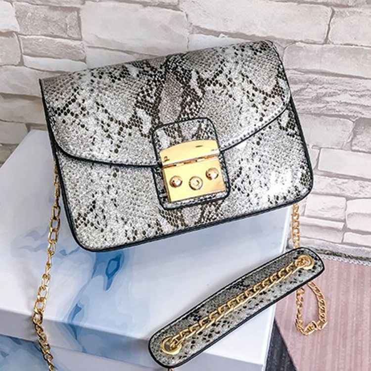 Serpentine Tråd Rektangel Crossbody Påsar