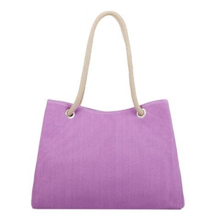 Sommar Cool Plain Canvas Fyrkantiga Mjuka Axelväskor