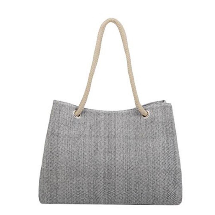 Sommar Cool Plain Canvas Fyrkantiga Mjuka Axelväskor