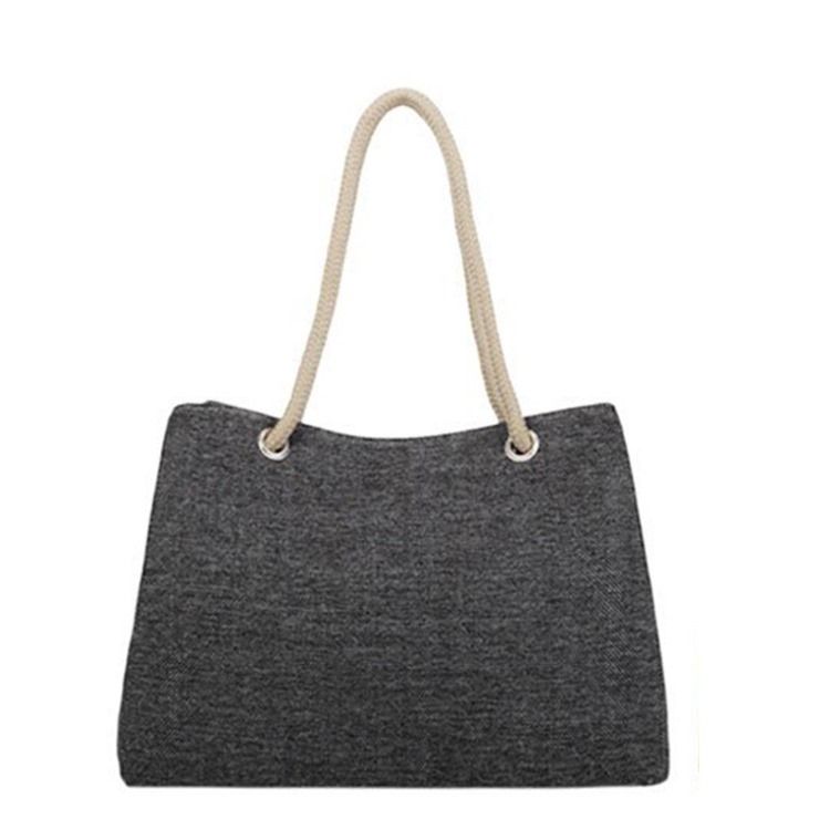 Sommar Cool Plain Canvas Fyrkantiga Mjuka Axelväskor
