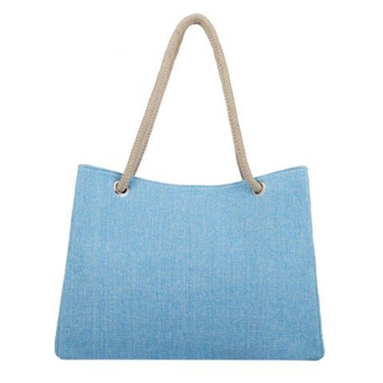Sommar Cool Plain Canvas Fyrkantiga Mjuka Axelväskor