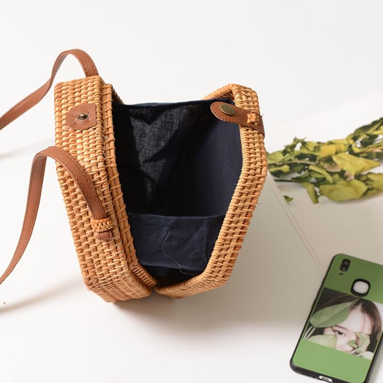 Stickade Enkla Europeiska Crossbody-Väskor