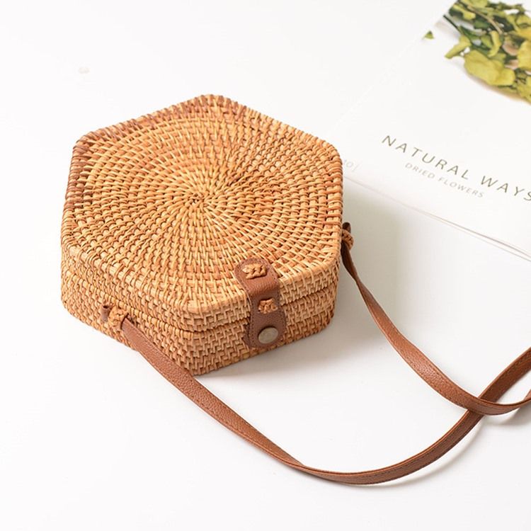Stickade Enkla Europeiska Crossbody-Väskor