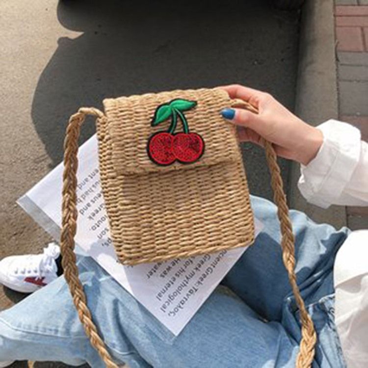 Tecknad Paljetter Grass Crossbody-Väskor