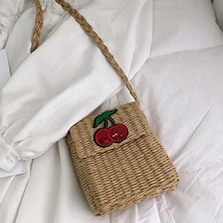 Tecknad Paljetter Grass Crossbody-Väskor