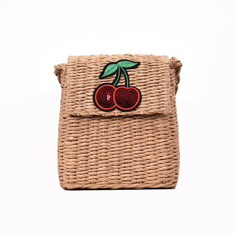 Tecknad Paljetter Grass Crossbody-Väskor