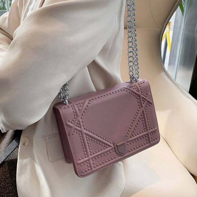 Tråd Pu Geometric Flap Crossbody-Väskor