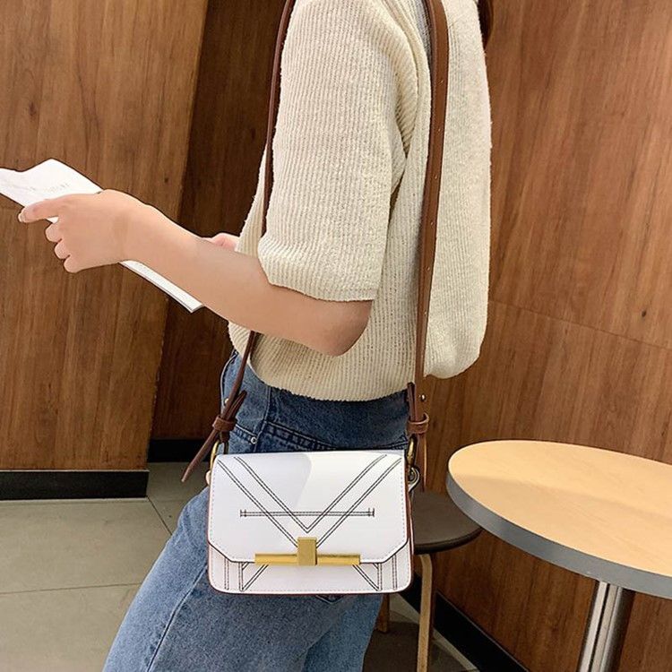 Tråd Pu Rektangel Crossbody-Väska