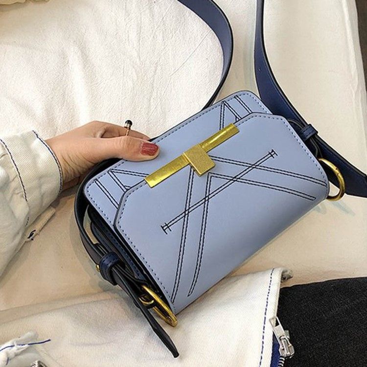 Tråd Pu Rektangel Crossbody-Väska