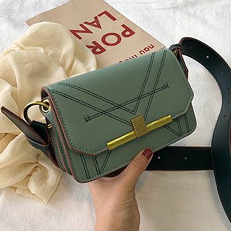 Tråd Pu Rektangel Crossbody-Väska