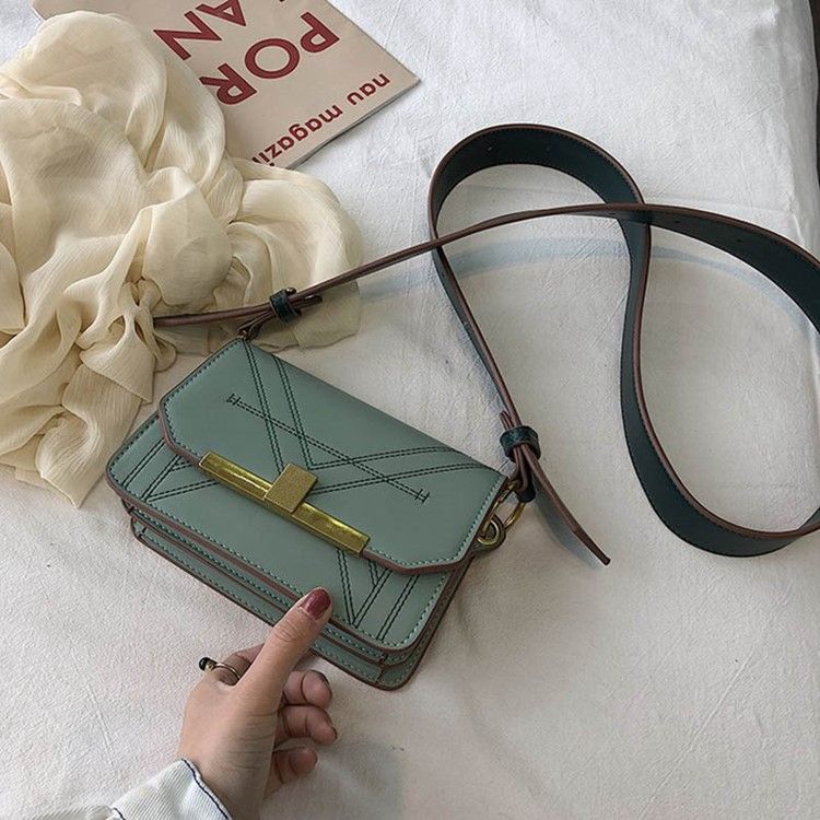 Tråd Pu Rektangel Crossbody-Väska