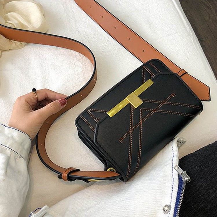 Tråd Pu Rektangel Crossbody-Väska