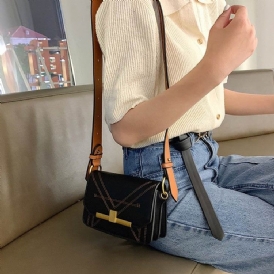 Tråd Pu Rektangel Crossbody-Väska