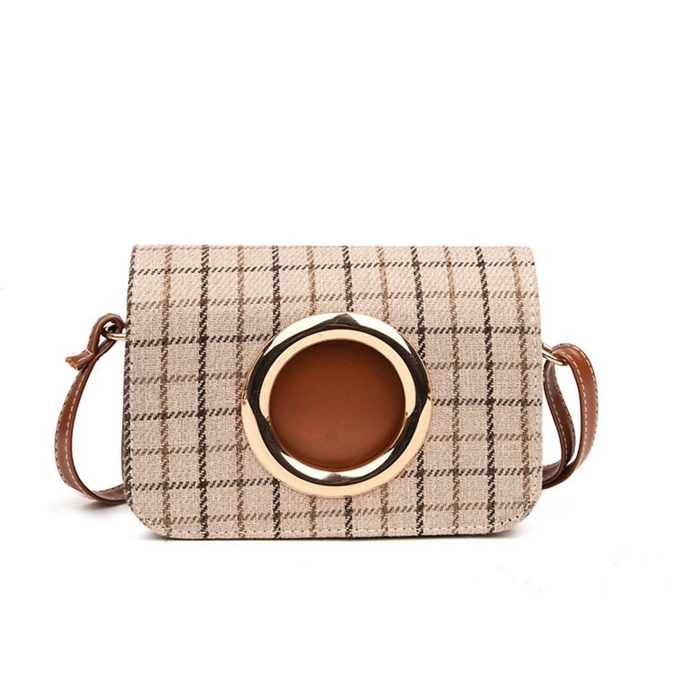 Trendig Rutig Crossbody-Väska För Kvinnor