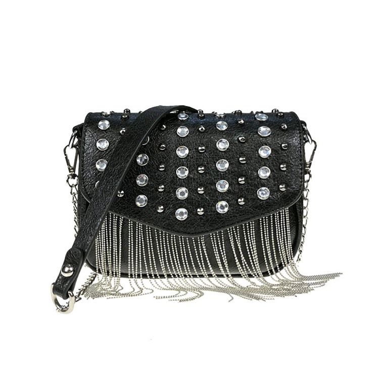 Vanliga Pu Diamant Rektangulära Crossbody-Väskor