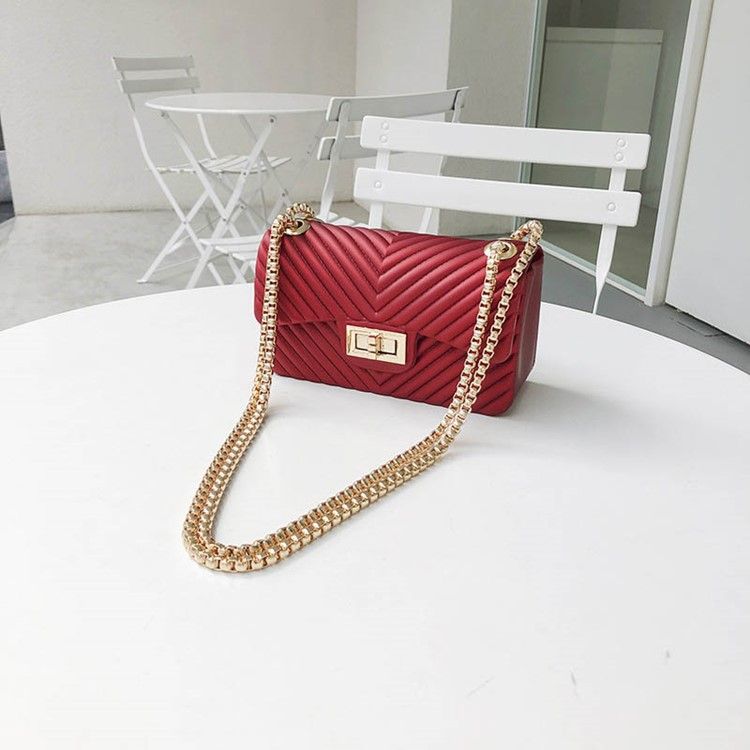 Vanliga Pu Rektangulära Crossbody-Väskor