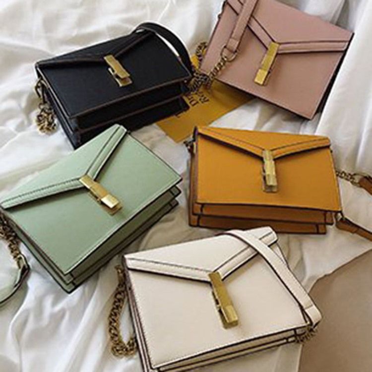 Vanligt Pu Trådkuvert Crossbody-Väska