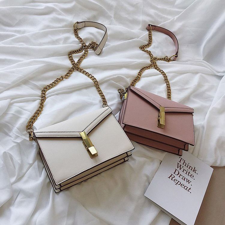 Vanligt Pu Trådkuvert Crossbody-Väska