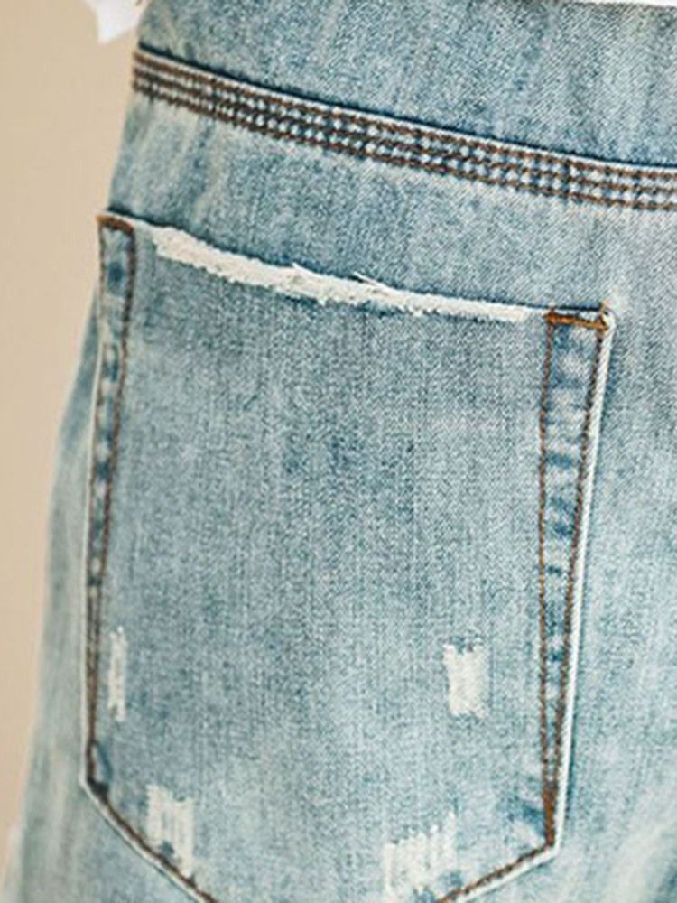 Jeans Med Snörning Och Elastik I Vanlig Ficka