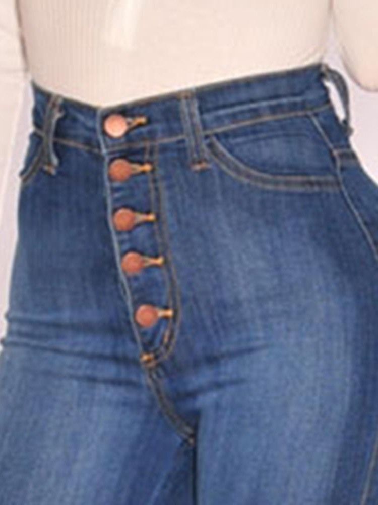Skinny Jeans Med Hög Midja I Vanlig Jeansknapp