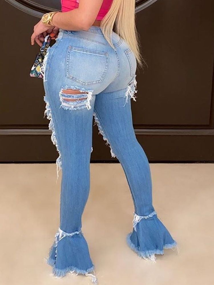 Tofs Bellbottoms Zipper Mid Waist Jeans