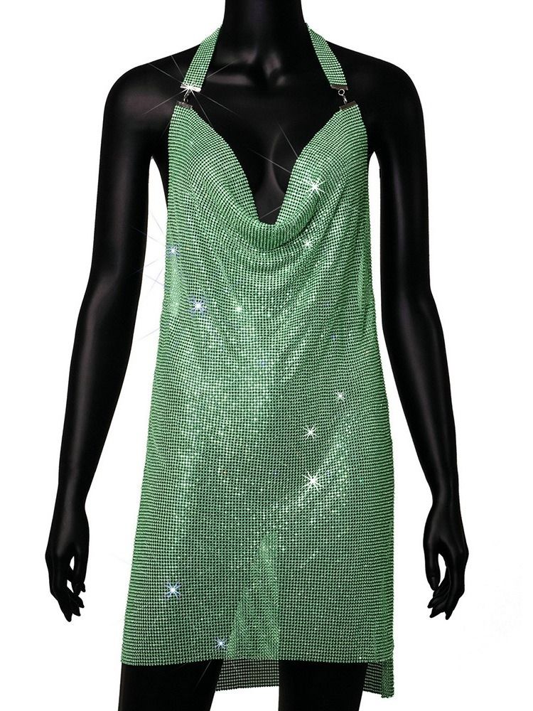 Ovan Knä Split Ärmlös Sommar Bodycon Klänning
