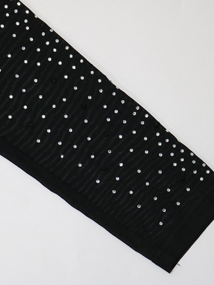 Rundhalsad Split Långärmad Mode Mid Waist Klänning