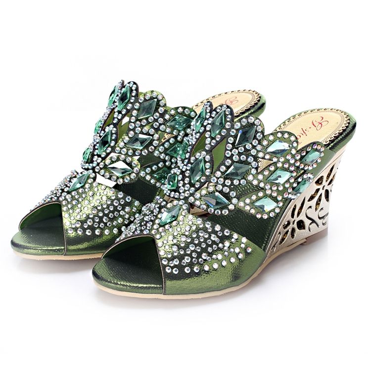 Glittrande Strass Sandaler För Damer