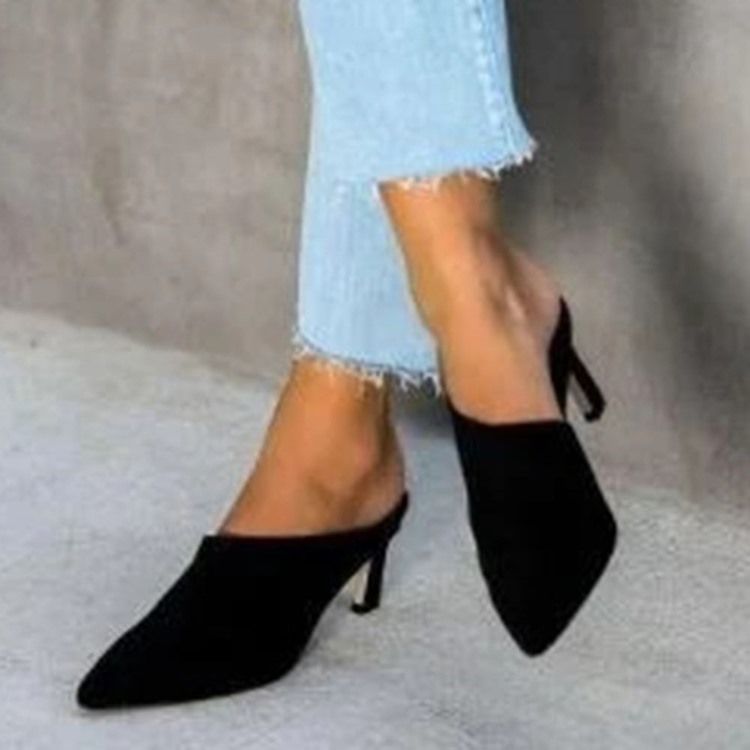 Stilettklack Slip-On Closed Toe Casual Tofflor
