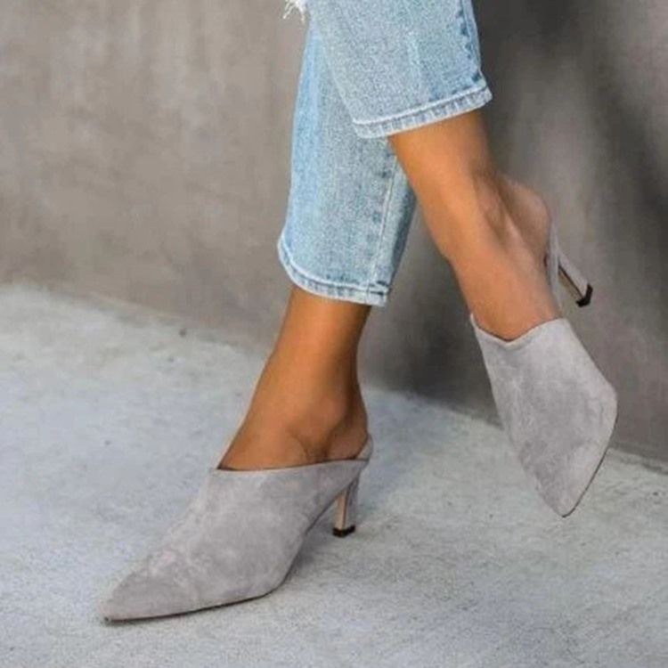 Stilettklack Slip-On Closed Toe Casual Tofflor