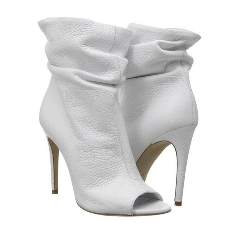 Mode Peep Toe Vanliga Högklackade Stövlar