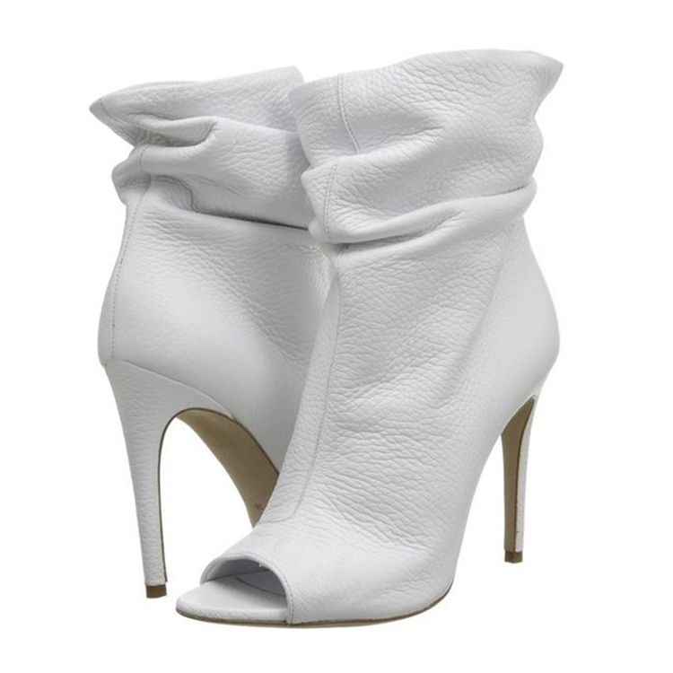 Mode Peep Toe Vanliga Högklackade Stövlar