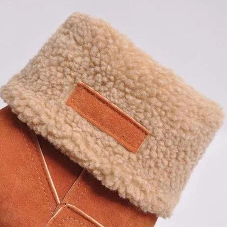 Slip-On Chunky Heel Rund Tå Tråd Stövlar Boots