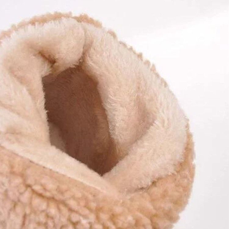 Slip-On Chunky Heel Rund Tå Tråd Stövlar Boots