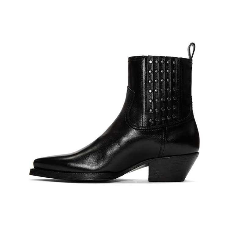 Slip-On Vanliga Casual Stövlar Med Spetsig Tå