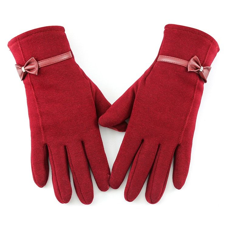 Enkla Bowknot Vinterhandskar