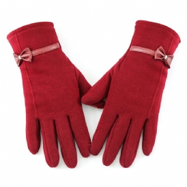 Enkla Bowknot Vinterhandskar