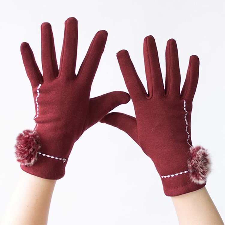Håll Varma Dot Cotton Lady Gloves