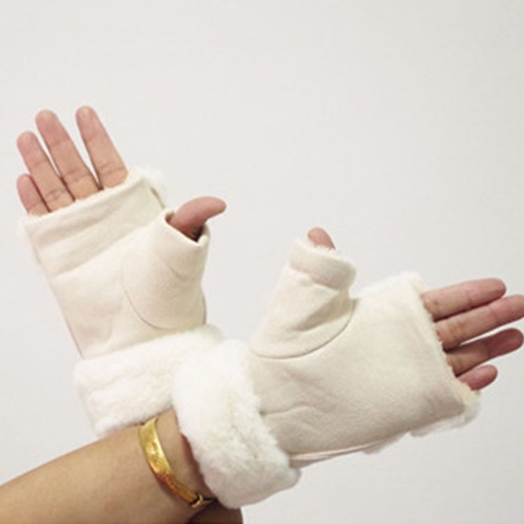 Håll Varma Half Finger Damhandskar