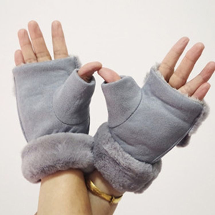 Håll Varma Half Finger Damhandskar