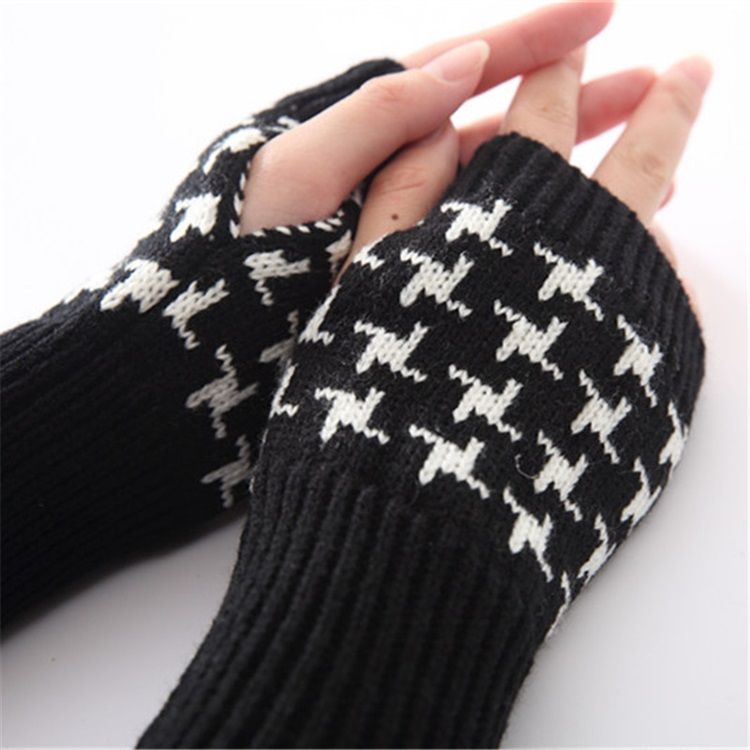 Houndstooth Casual Fallhandskar