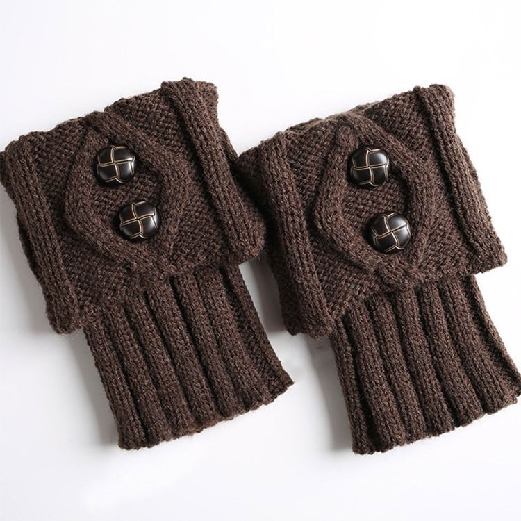 Knit Stövlar Boots Manschetter Fäst Strumpor