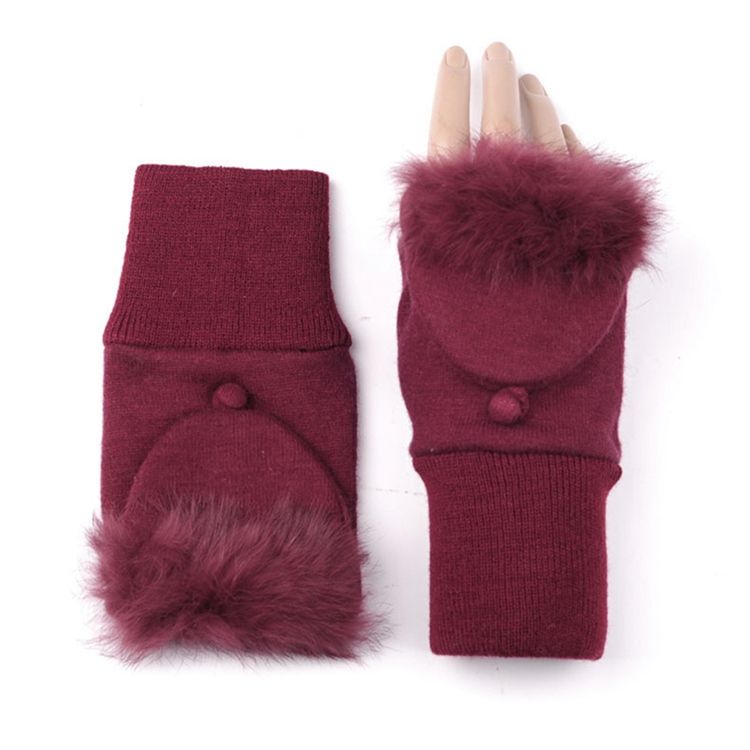 Winter Keep Warm Flip Lady Handskar